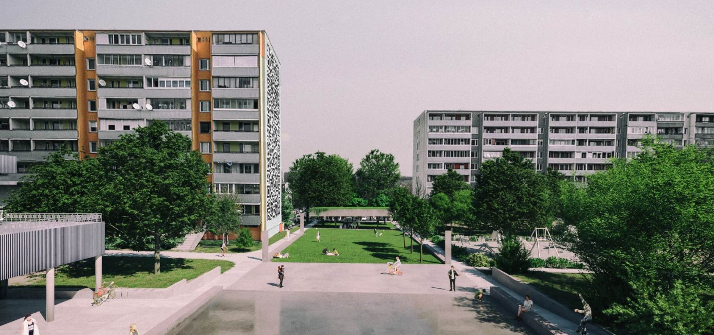 The public space at the Service Center in Dúbravka is about to start work | News | Atrium Architekti